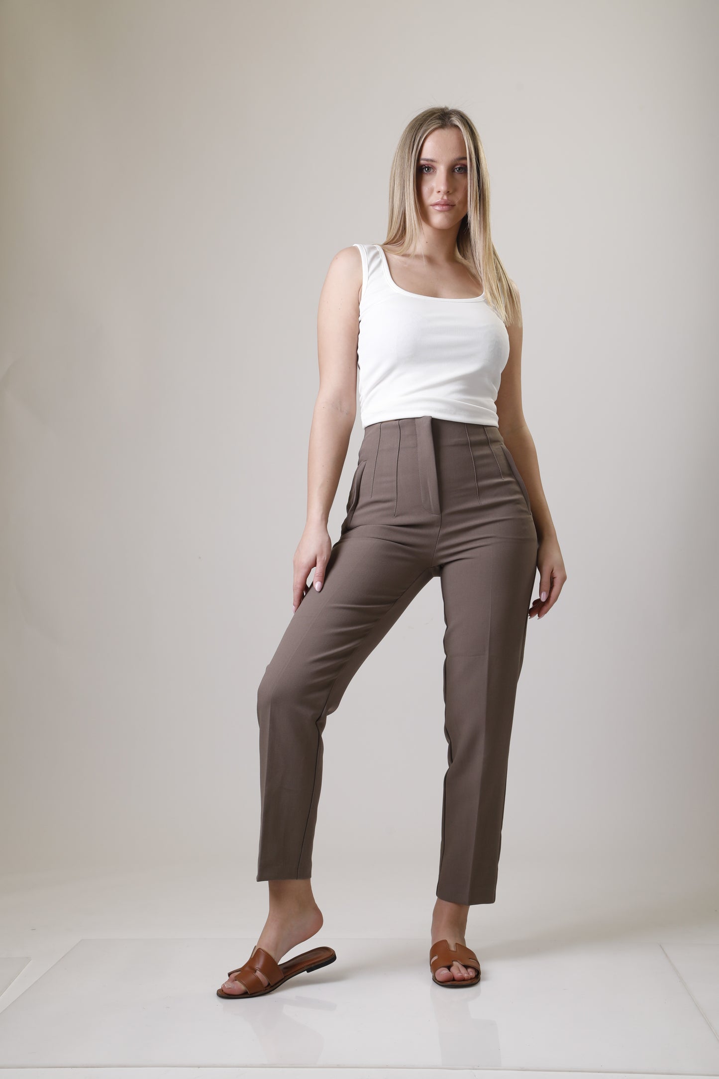 Trousers with Visible Seams