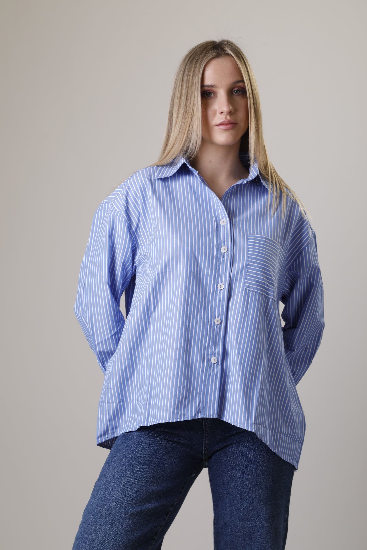 Striped Poplin Shirt