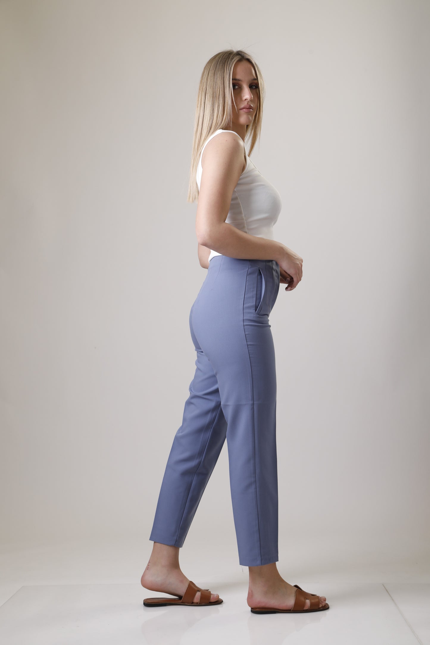 Trousers with Visible Seams