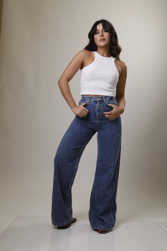 Wide Leg High-Rise Jeans