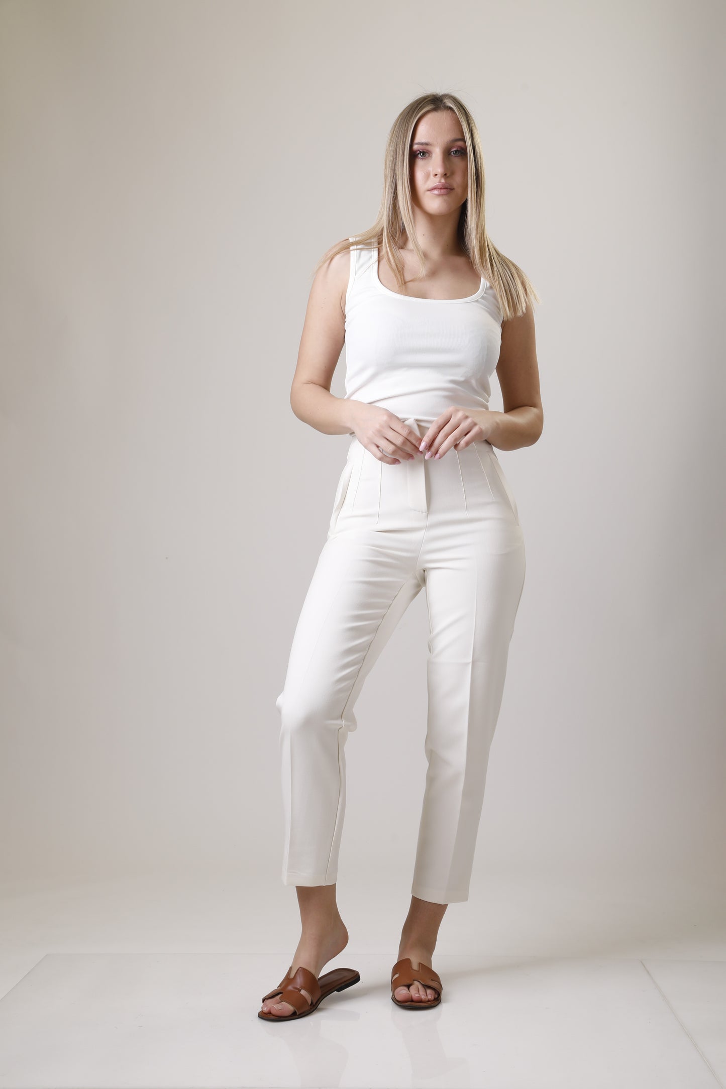 Trousers with Visible Seams