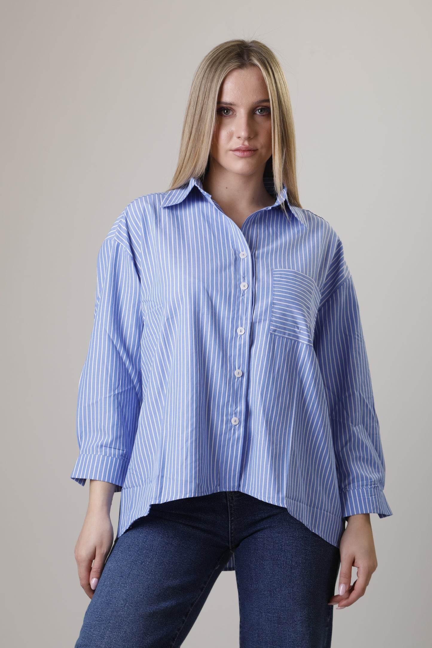 Striped Poplin Shirt