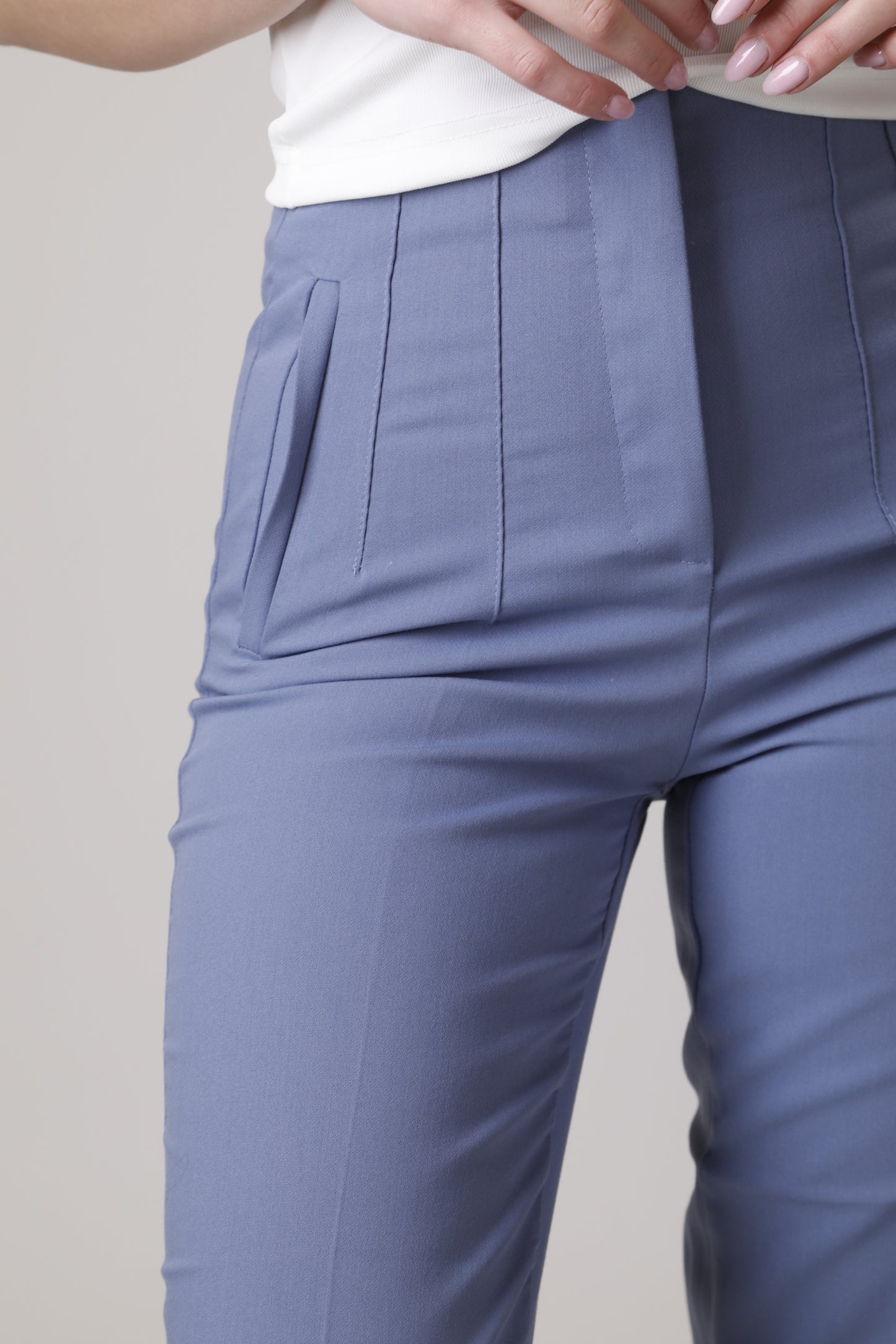 Trousers with Visible Seams