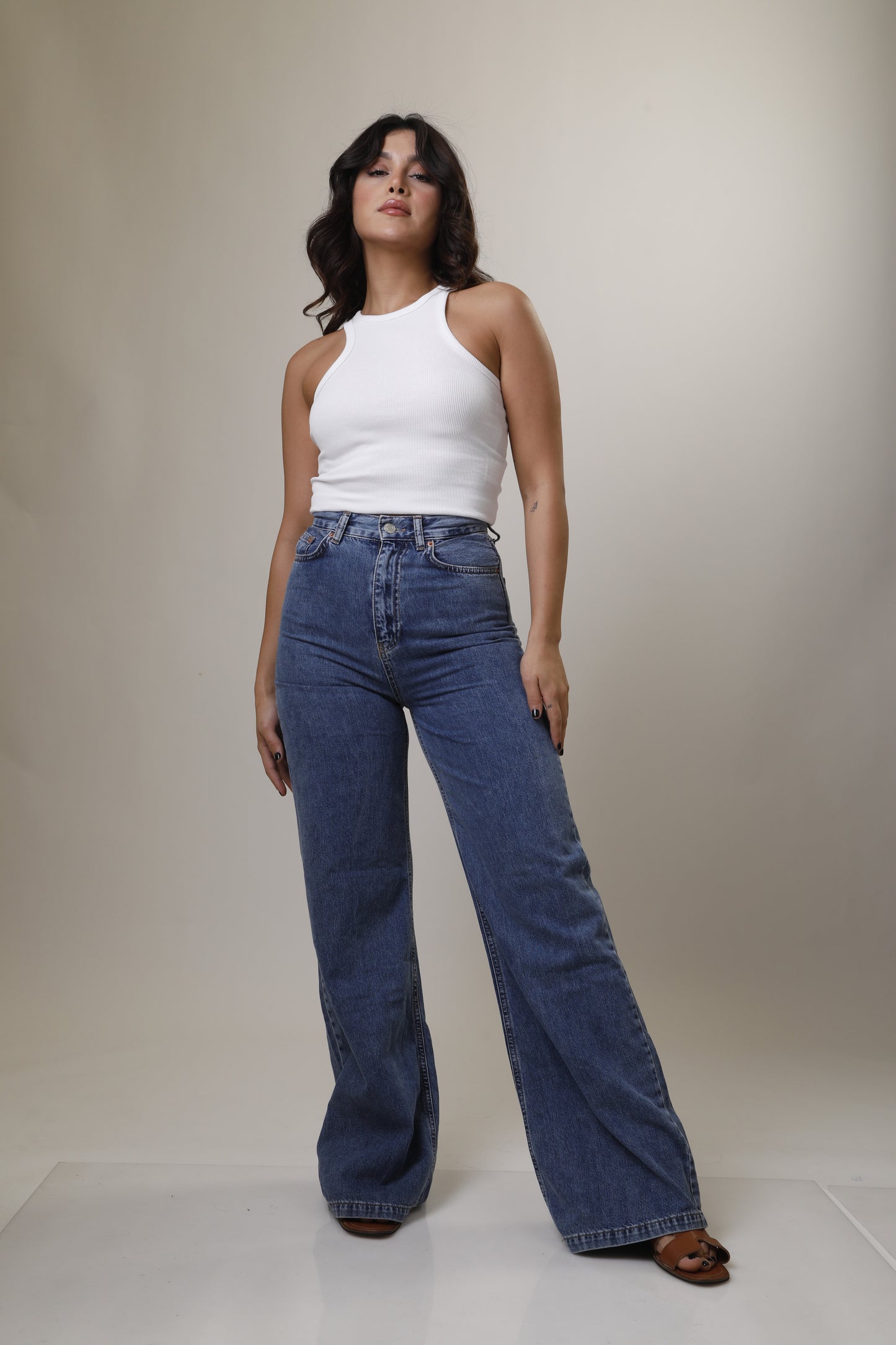 Wide Leg High-Rise Jeans