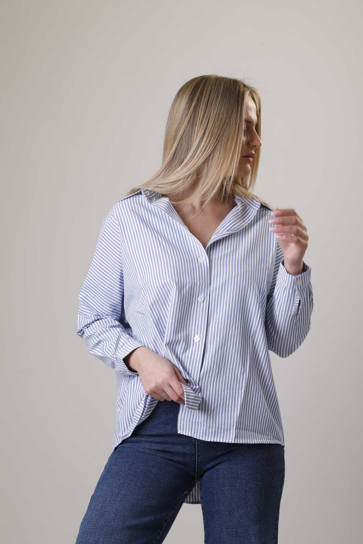 Striped Poplin Shirt