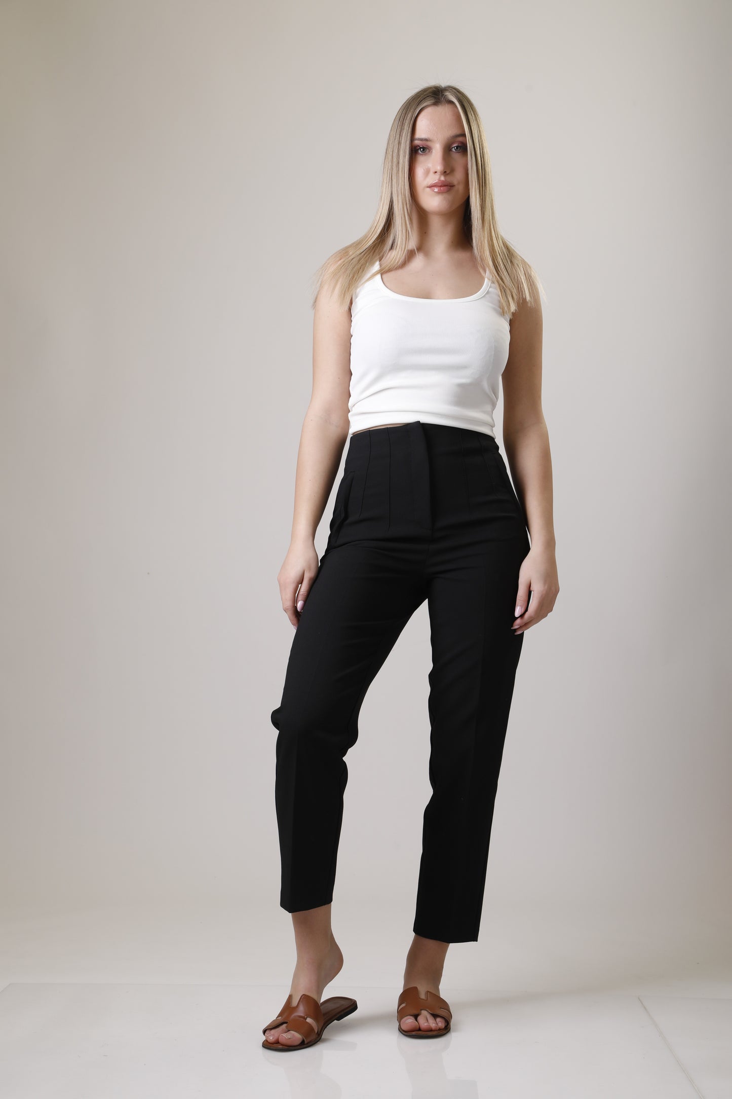 Trousers with Visible Seams