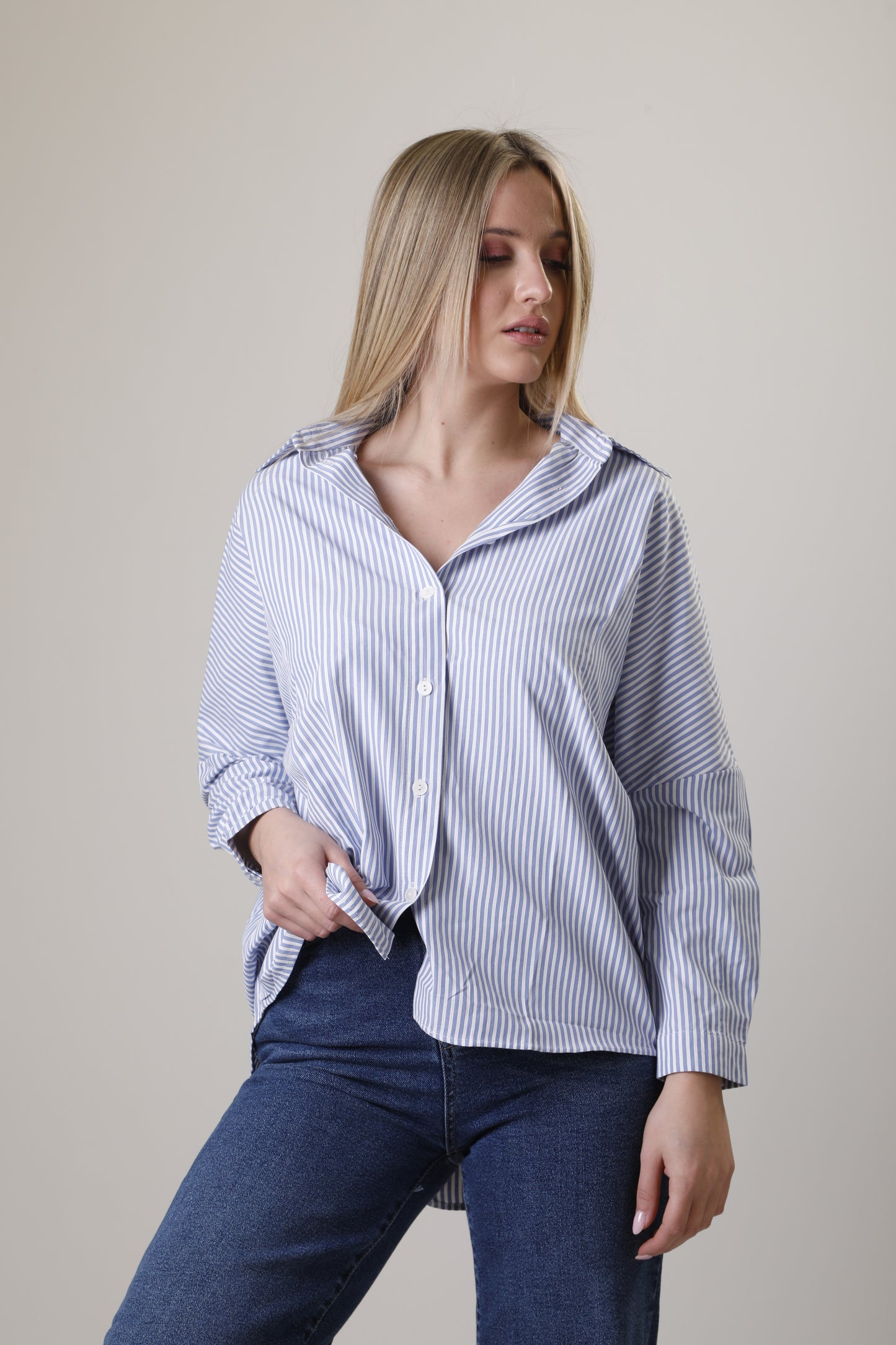 Striped Poplin Shirt