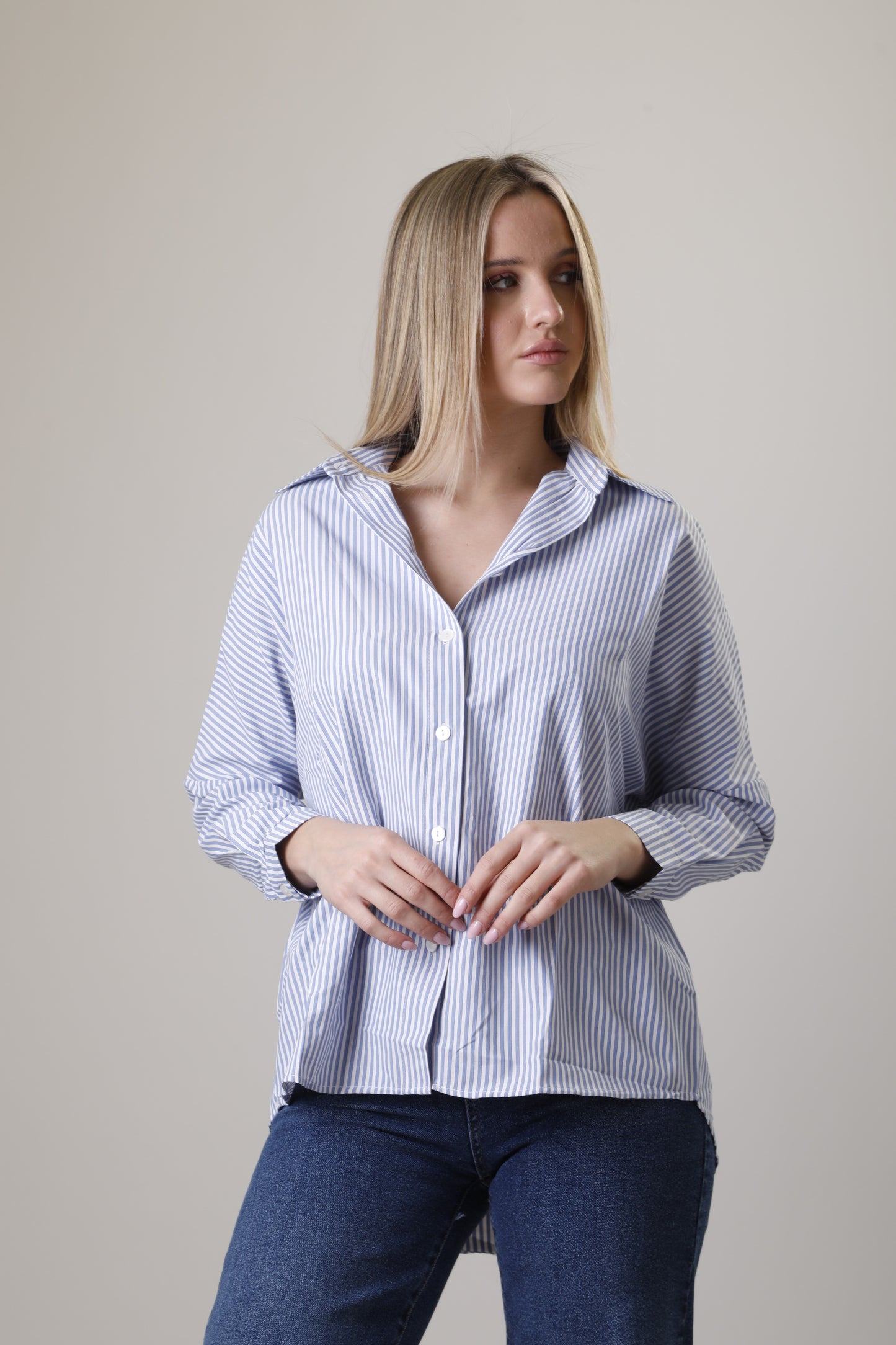 Striped Poplin Shirt