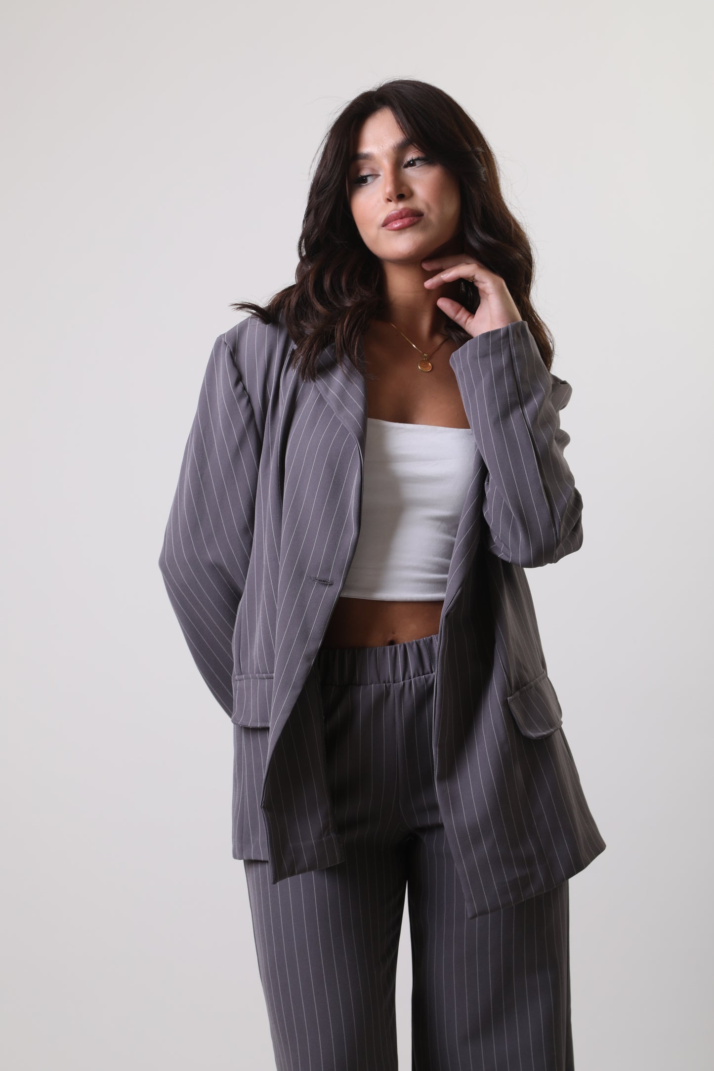 Striped Blazer Set