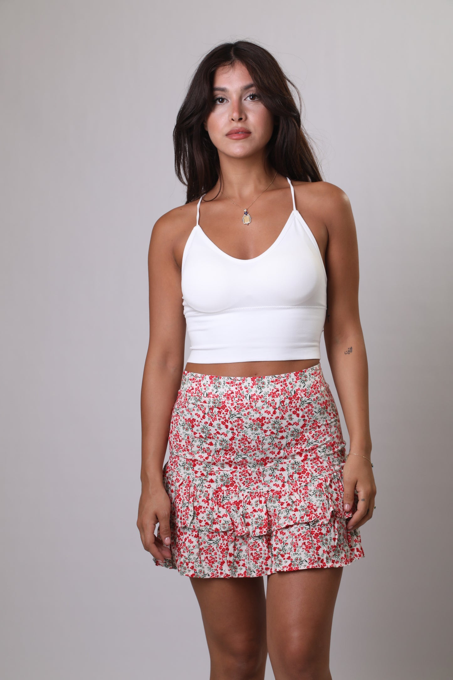 Short Floral Skirt