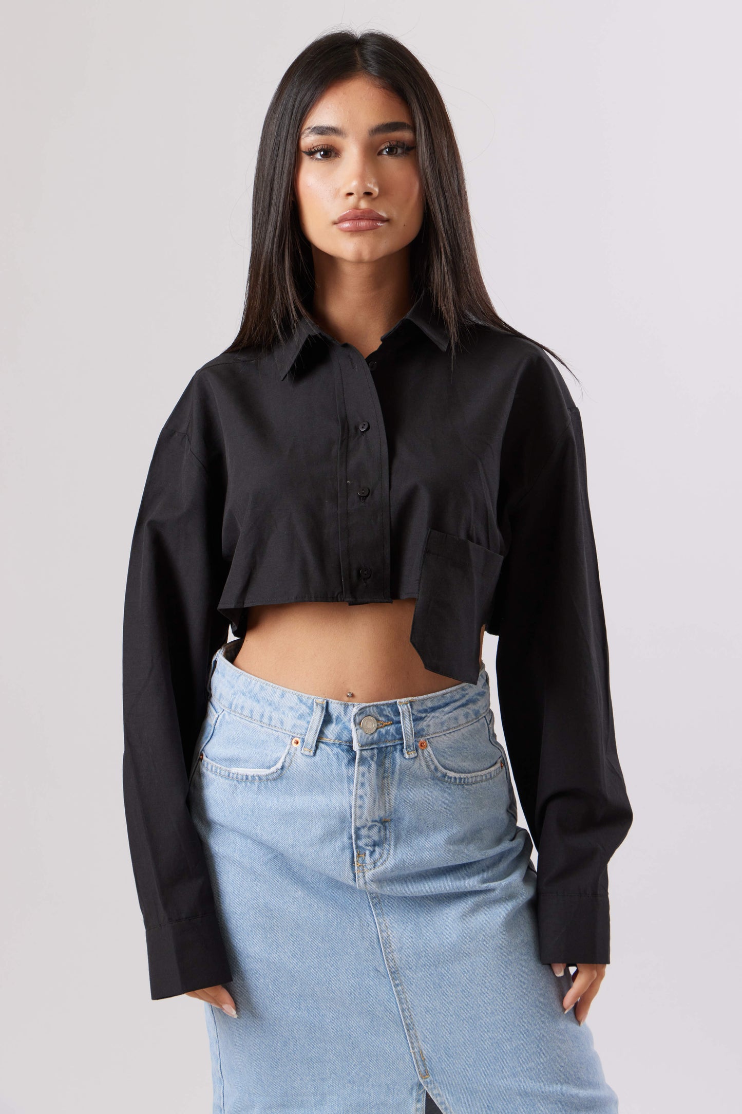 Asymmetrical Cropped Shirt