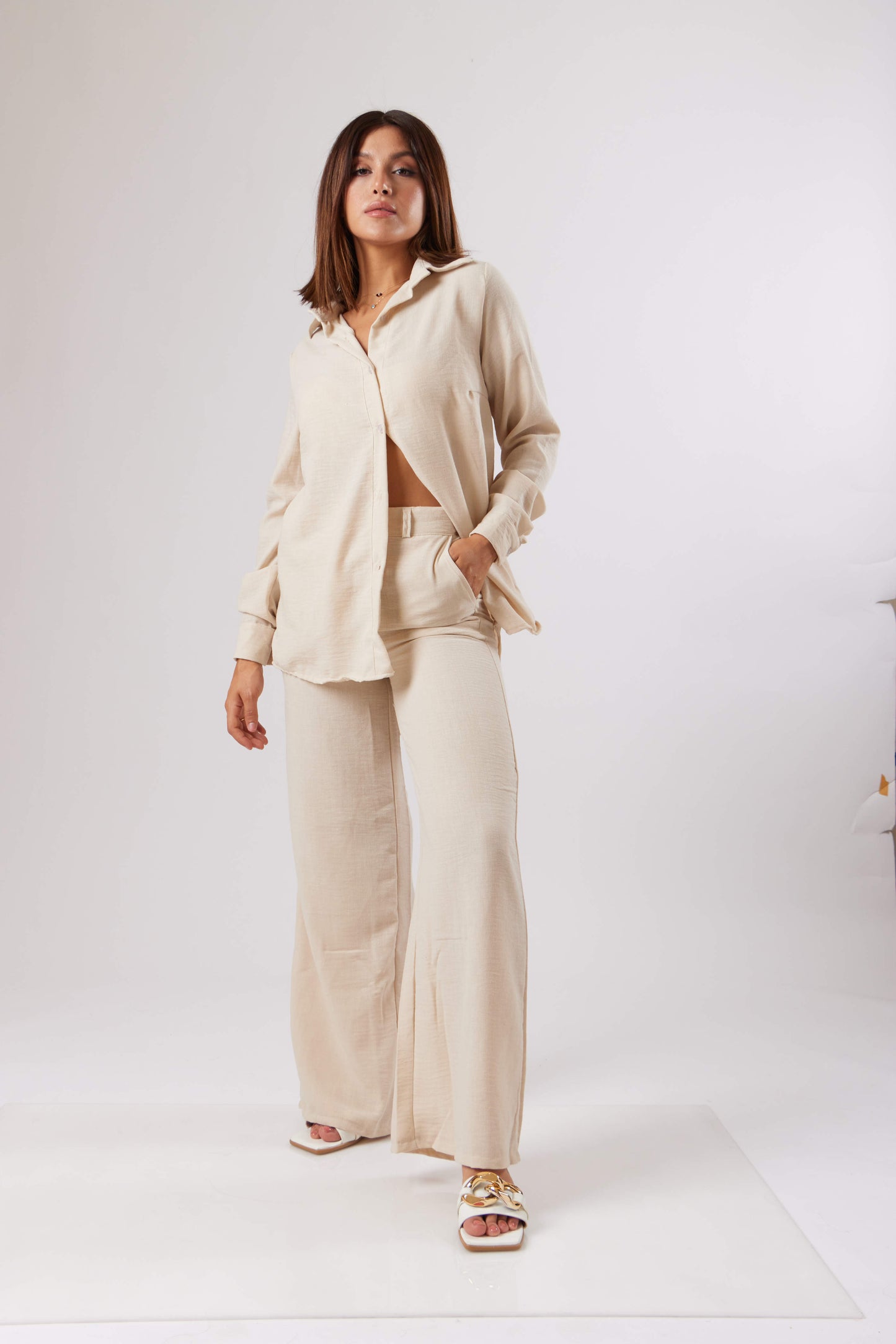 Linen Chemise Pants Set