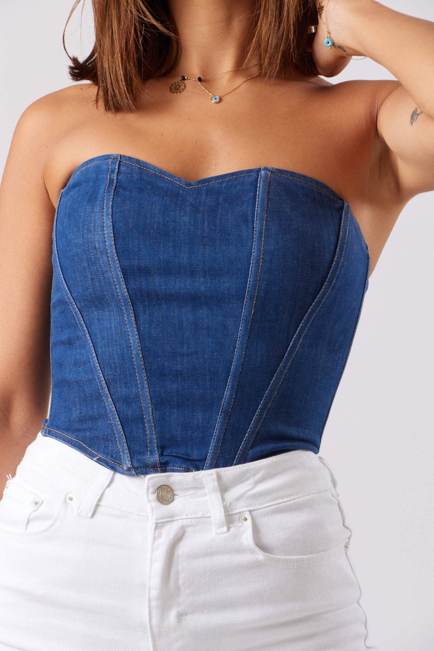 Denim Corset