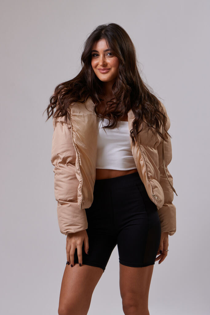 Beige Puffer Jacket