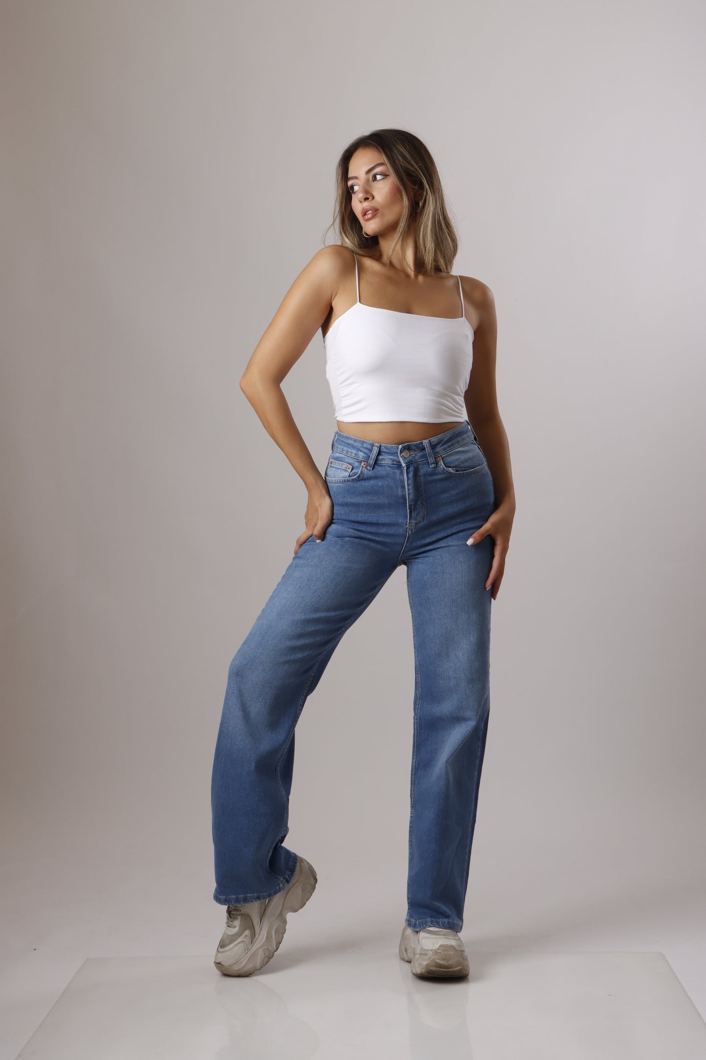 Fit Palazzo Jeans