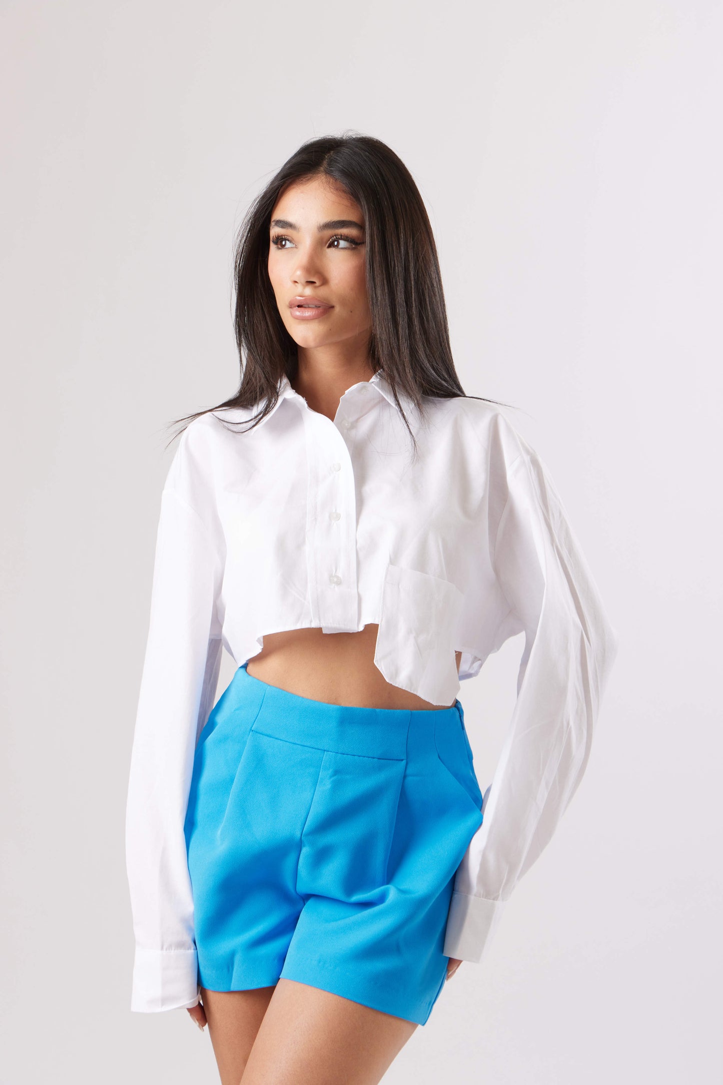 Asymmetrical Cropped Shirt