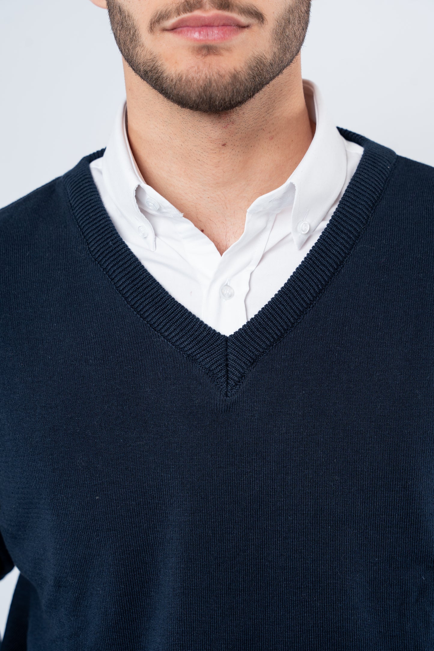 V neck wool sweater