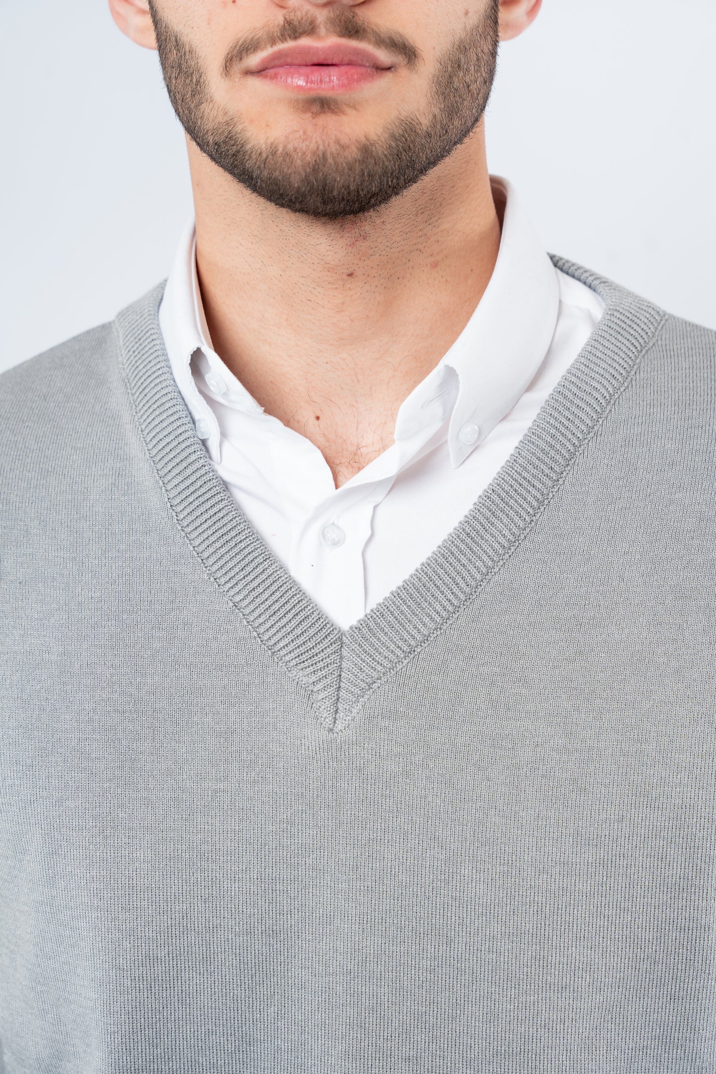 V neck wool sweater