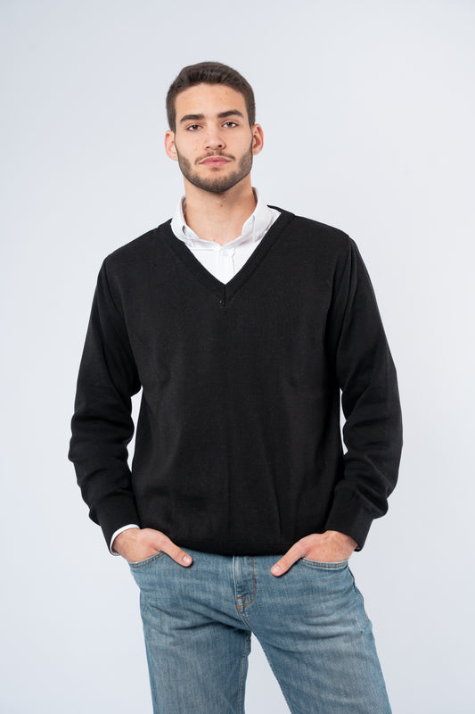 V neck wool sweater