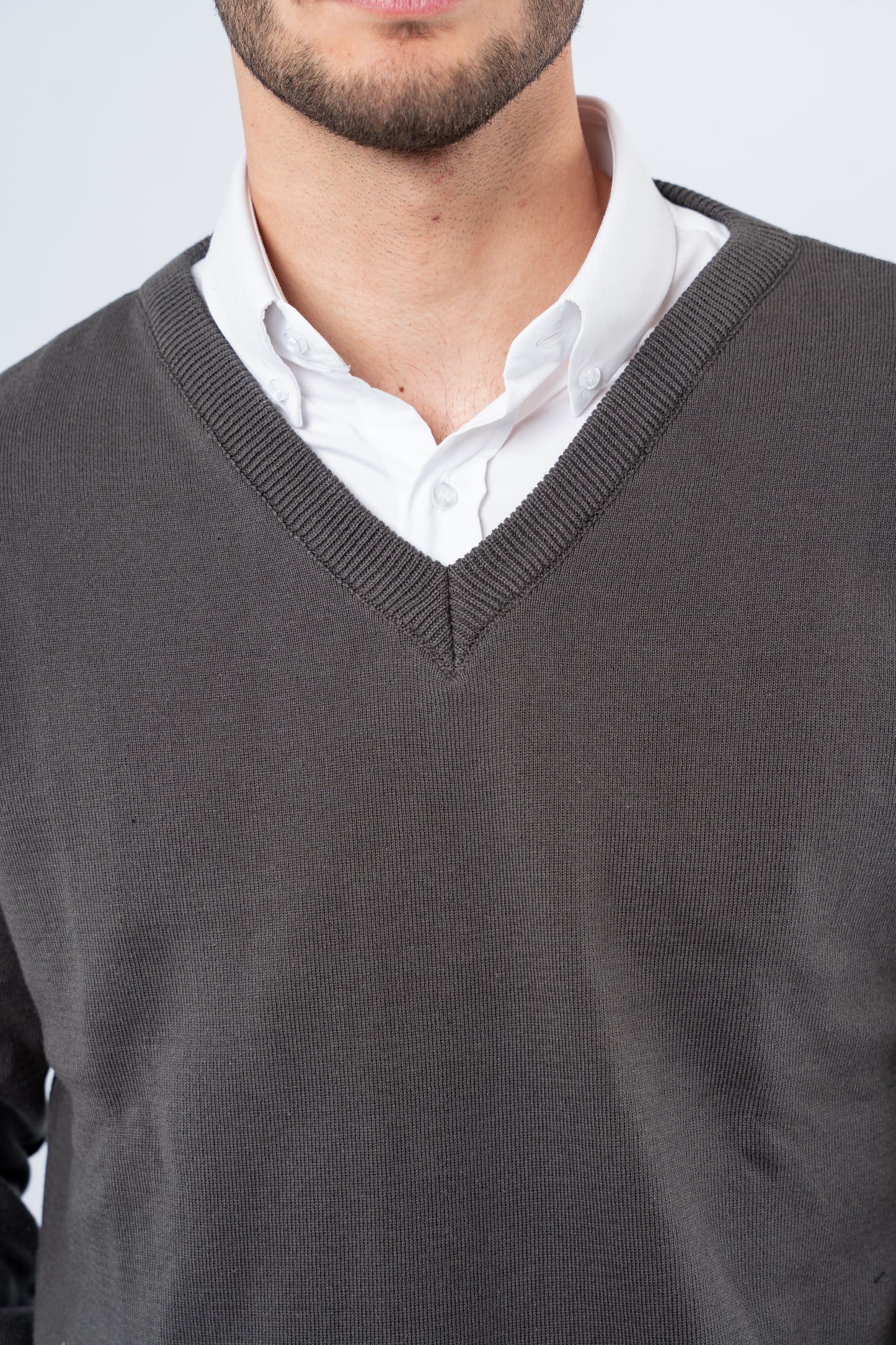 V neck wool sweater